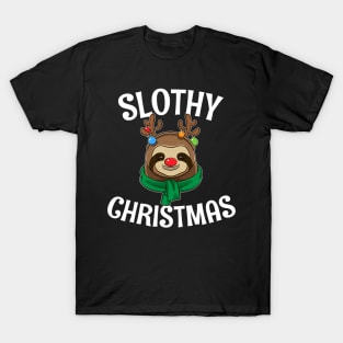 Gift For Sloth Lovers Slothy Christmas T-Shirt